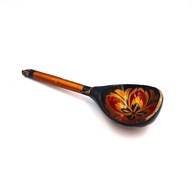 Drewniana łyżka chochłoma vintage lata 70 zssr rosja prl home decor