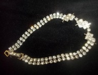 OKAZJA Vintage KOMPLET BIŻUTERII JABLONEX NASZYJNIK BRANSOLETKA KLIPSY