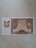 Banknot 100 zł 1934 Polska II RP- nadruk PTAN Katowice 1984- oryginał