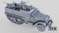 M3A1 HALF-TRACK (U.S Army) + crew x4 | Bolt Action | Dan 3D Industry