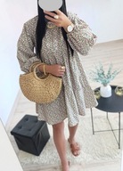 Sukienka baby doll w kwiaty oversize rozmiar 34 XS