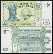 BNB - MOŁDAWIA 20 Lei 2004 # seria D.0064 nr 541318 # P13f # UNC