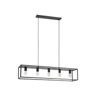 Lampa wisząca Żyrandol Eldrick czarna 5 x E27 Inspire