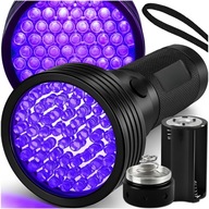 Latarka UV LED taktyczna tester bursztynu i banknotów szperacz 51 LED mocna