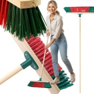 SZCZOTKA RĘCZNA MIOTŁA OGRODOWA ZMIOTKA DO ULICY ZMIATACZ KIJ 50CM OPRAWANA