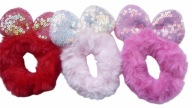 Gumka do włosów owijka scrunchie z uszami kokardką 3 szt.