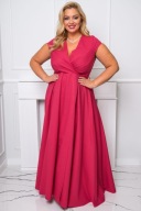 Natalia sukienka wieczorowa plus size 44 lśniąca malina