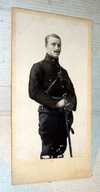 Stara fotografia sumiastego oficera z I w.św. - Francja (?).