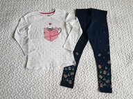 Pepco bluzka legginsy w kwiatki nowe roz 122