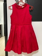 5 Sukienka imprezowa Holly Whyte czerwień srebrzysty nalot 12 lat 152 cm