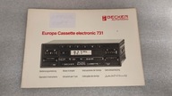 instrukcja obsługi radio BECKER EUROPA 731 Mercedes W201 W124 książka