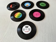 Podkładki pod kubek / szklanke - płyty winylowe - 6 szt.