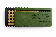 Pudełko .22LR CAMO – 100 szt – Army Green + Czarny – Klik co 5 – Box