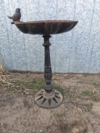 VINTAGE Poidło dla ptaków ŻELIWNE Dekoracyjne poidełko Karmnik Ozdoba