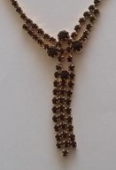 OKAZJA Vintage KOMPLET BIŻUTERII JABLONEX NASZYJNIK BRANSOLETKA KLIPSY