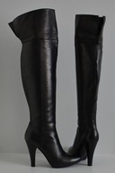 Muszkieterki Bruno Premi kozaki za kolano WYGODNY słupek skóra 100%