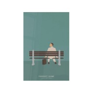 "Opowieść Forresta Gumpa" – Minimalistyczny Plakat Dekoracyjny do Salonu