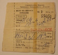 BILET NA MIEJSCE SYPIALNE - WARSZAWA - ŚWINOUJŚCIE