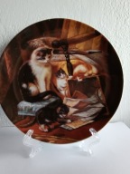 PORCELANOWY TALERZ KOTY