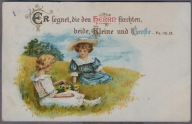 DZIECI Kwiaty 1909r. LITOGRAFIA 204s