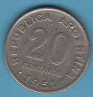 Argentyna 20 centavo, 1951