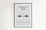 PLAKAT PORSCHE 911 991.1 GT3 IDEALNY NA PREZENT OBRAZ NA ŚCIANE A3