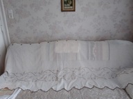 Śliczna firaneczka z brązowym haftem - 260cm x 90 cm - bdb !!