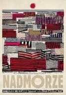 Plakat Polska Poland Nadmorze Parawany Plaża Ryszard Kaja 98x68