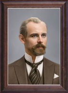 Obraz Bolesław Matuszewski portret w drewnianej ramie ze szkłem