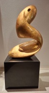 RZEŹBA ABSTRACTION MODERN GOLD OKO ITALY 70S