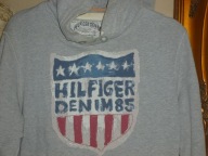 BLUZA TOMMY HILFIGER-M-HAFT-PRINT-KAPTUR.