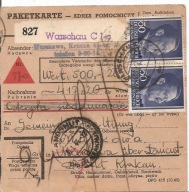WARSZAWA -MARKOWA k. ŁAŃCUTA -GENERALNE GUBERNATORSTWO -skart -obieg 1944