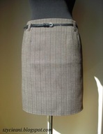 Spódnica ołówkowa brązowa roz 42 44 dopasowana