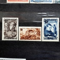 ZSRR Mi. Nr. 1111B-1113B** 1947r. 29-ta rocznica Armii Radzieckiej