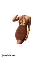 Sukienka mini oh polly XS 34 odkryty biust dekolt