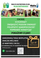 Voucher na bezpłatną analizę wellness w Klubie Malta Nutrition