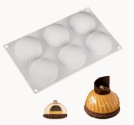 Forma silikonowa do monoporcji, odlewów, pieczenia spirala, półkula