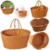 KOSZ WIKLINOWY NA GRZYBY PIKNIK PIKNIKOWY DUŻY POJEMNY KOSZYK OZDOBNY