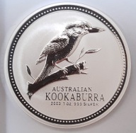 Kookaburra Moneta Srebro 1 Dollar Ag 999 2003