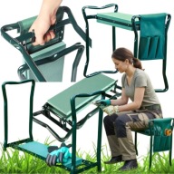 KLĘCZNIK OGRODOWY 3W1 SKŁADANY Z ORGANIZEREM-TABORET, STOŁEK DO OGRODU