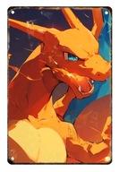 Metalowy obraz 20x30 Pokemon Charizard
