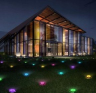 Lampa solarna | Dysk | 8 LED | Ogrodowa