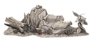 (CnP) - Terrain - Forest - Core Set - Rocks & Frog - (3DPT)