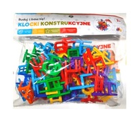 KLOCKI PRZESTRZENNE KRZESEŁKA GRA ZRĘCZNOŚCIOWA 70el MEGA PAKA 15351