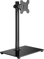 Bontec stojak na monitor, do ekranów 13-32" 10Kg. Czarny. Szklana podstawa.