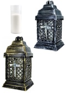 ZNICZ SZKLANY KAPLICZKA | WKŁAD PARAFINOWY | 2 WZORY | CMENTARZ | GROBY