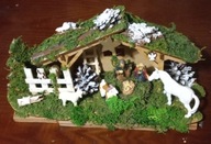 dom i ogród, ozdoby świąteczne, szopka, Boże Narodzenie, koń