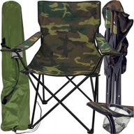 KRZESŁO TURYSTYCZNE WĘDKARSKIE SKŁADANE KRZESEŁKO KEMPINGOWE DUŻE FOTEL XL