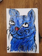 Rysunek Kot Gramy dla WOŚP