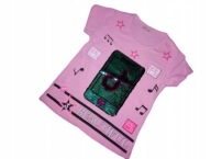 BLUZKA DZIEWCZĘCA MAGICZNE CEKINY R.104 (4 LATA)